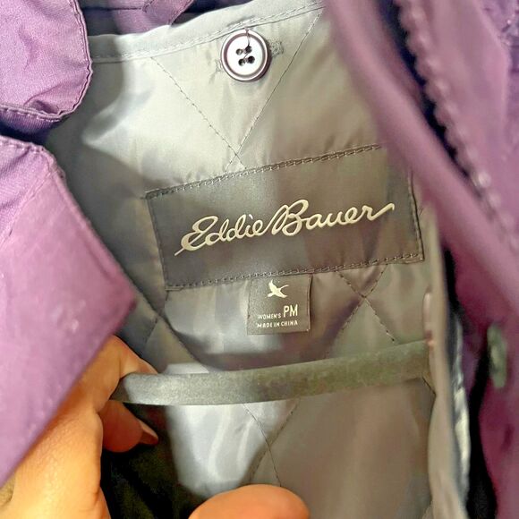Eddie Bauer WeatherEdge Waterproof Quilt-Lined Interior Women's Size PM Purple - Picture 6 of 16
